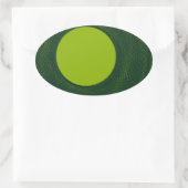 緑の輪 楕円形シール (バッグ)