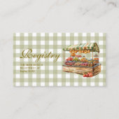 緑の農家市場ベビーシャワー登録 エンクロージャーカード (正面)