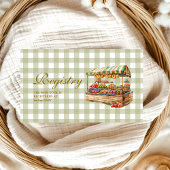 緑の農家市場ベビーシャワー登録 エンクロージャーカード