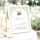 緑の農家市場メッセージのボトル記号 ポスター