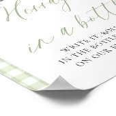 緑の農家市場メッセージのボトル記号 ポスター (角)