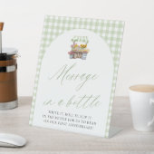 緑の農家市場メッセージのボトル記号 台座サイン (インサイチュ)