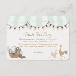 緑の農家市場農産物書籍のベビー挿入 エンクロージャーカード