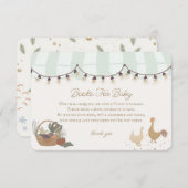 緑の農家市場農産物書籍のベビー挿入 エンクロージャーカード (正面/裏面)