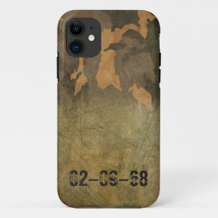 緑の迷彩パターンヴィンテージV2.0 iPhone 11 ケース