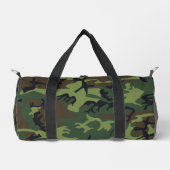 緑の迷彩パターン、軍隊パターン、陸軍 ダッフルバッグ (正面)