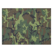 緑の迷彩パターン、軍隊パターン、陸軍 テーブルクロス (正面(横))