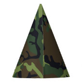 緑の迷彩パターン、軍隊パターン、陸軍 パーティーハット (裏面)