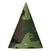 緑の迷彩パターン、軍隊パターン、陸軍 パーティーハット (左)