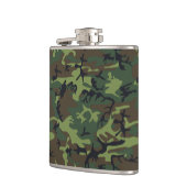 緑の迷彩パターン、軍隊パターン、陸軍 フラスク (左)