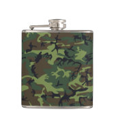 緑の迷彩パターン、軍隊パターン、陸軍 フラスク (正面)