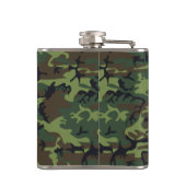 緑の迷彩パターン、軍隊パターン、陸軍 フラスク (裏面)