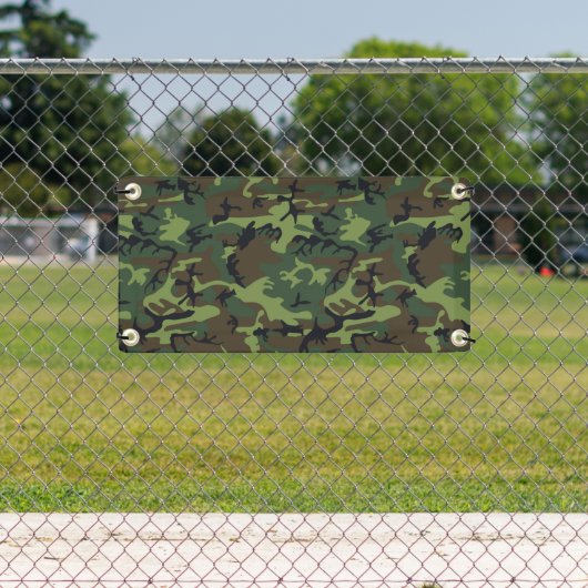 緑の迷彩パターン、軍隊パターン、陸軍 横断幕 (インサイチュ)