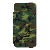 緑の迷彩パターン、軍隊パターン、陸軍 INCIPIO iPhoneウォレットケース (フォリオ 正面)