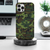 緑の迷彩パターン、軍隊パターン、陸軍 iPhoneケース
