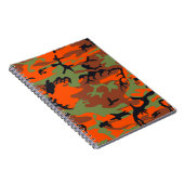 緑の迷彩付きハンターオレンジ ノートブック (右側)