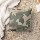 緑の迷彩柄パターン クッション (ブランケット)