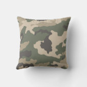 緑の迷彩柄パターン クッション (裏面)