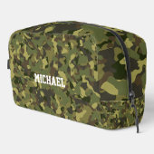 緑の迷彩柄名男性の化粧品クール名旅行 ドップキット (右コーナー)