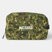 緑の迷彩柄名男性の化粧品クール名旅行 ドップキット (裏面)