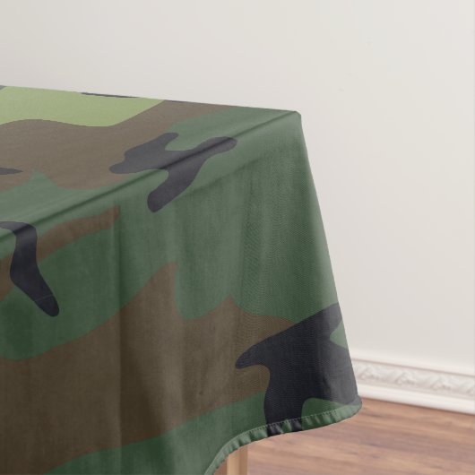 緑の迷彩柄 ミリタリーパターン 軍用デザイン テーブルクロス (インサイチュ)