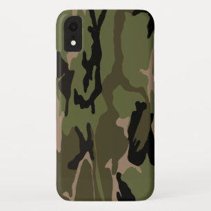 緑の迷彩柄 iPhone XRケース