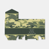 緑の迷彩模様の結婚式 フェイバーボックス (折り畳みなし)