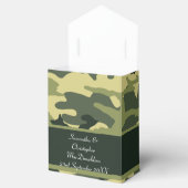 緑の迷彩模様の結婚式 フェイバーボックス (オープン)