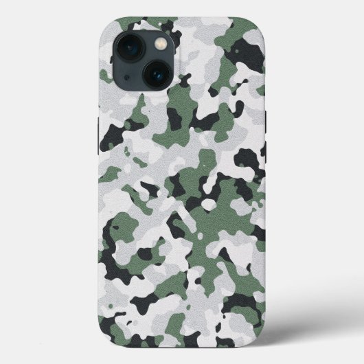 緑の迷彩模様ケースメイトiPhoneケース Case-Mate iPhoneケース (裏面)