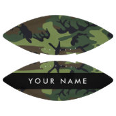 緑の迷彩模様、お名前、パーソナライズ アメリカンフットボール (パネル)