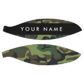 緑の迷彩模様、お名前、パーソナライズ バスケットボール (パネル)