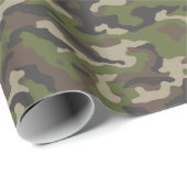 緑の迷彩模様 ラッピングペーパー (ロールコーナー)