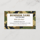 緑の迷彩模様 名刺 (裏面)