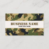 緑の迷彩模様 名刺 (正面)