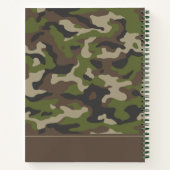 緑の迷彩模様 |名前の追加 ノートブック (裏面)