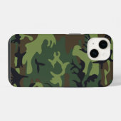 緑の迷彩模様 iPhoneケース (裏面横)