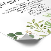 緑の追悼記念プレート 愛する人の記憶に ポスター (角)