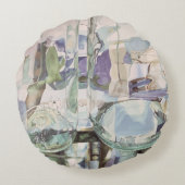 緑の透明物 ラウンドクッション (裏面)