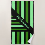 緑の透視ファッショニスタ図 ビーチタオル (正面)