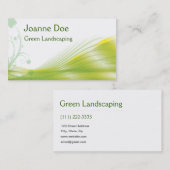 緑の造園の個人的なカード 名刺 (正面/裏面)