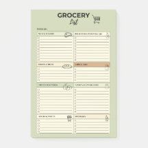 緑の週間食料品リスト -