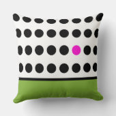 緑の遊び心あるドット クッション (裏面)