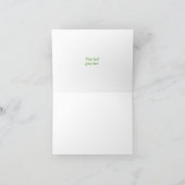 緑の道のバイクもしくは自転車に乗る人またはオートバイの結婚式は感謝していしています サンキューカード (内部)