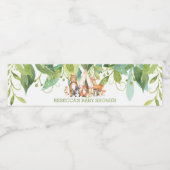 緑の部族の森の赤ちゃんシャワー誕生日少年 ペットボトルラベル (シングルラベル)