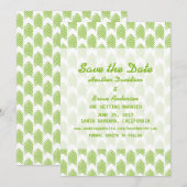 緑の部族矢印の保存日付招待状 招待状 (正面/裏面)