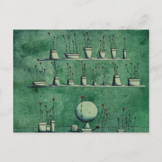 緑の郵便はがき ポストカード