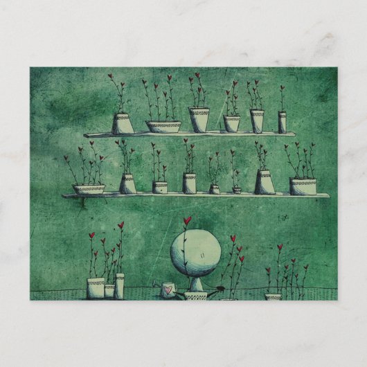 緑の郵便はがき ポストカード (正面)