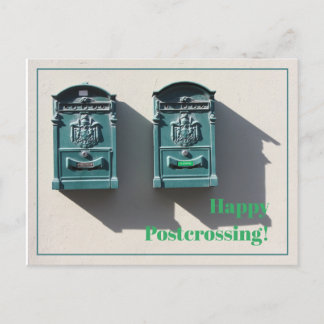 緑の郵便受け渡し ポストカード