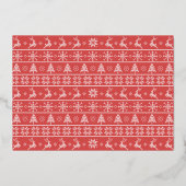 緑の醜いセーターのクリスマスフォトタッキー実在金ゴールド 箔シーズンカード (裏面)