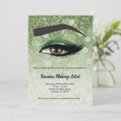 緑の釉薬が目を輝かせる |メイクアップアーティスト 招待状 (スタンド正面)